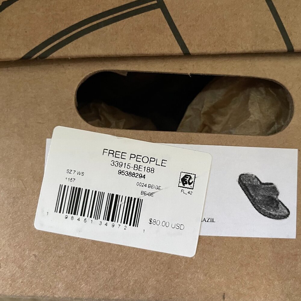 Melissa Float Thong Sandals Size 7 Beige Bubble Gum Free People NIB Retail $80 - Picture 9 of 10